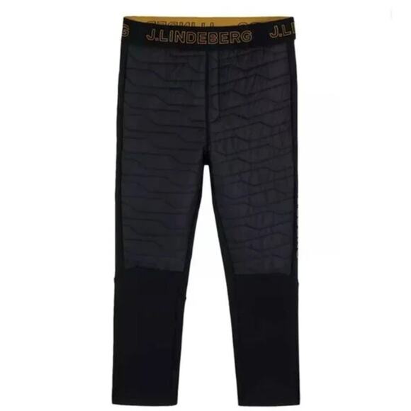 J.Lindeberg Black Aerial Hybrid Insulated Thermal Leggings - Picture 1 of 11